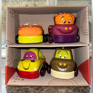 NEW! B. toys Wheeee-ls! 4-piece Pull-Back Toy Vehicle Set